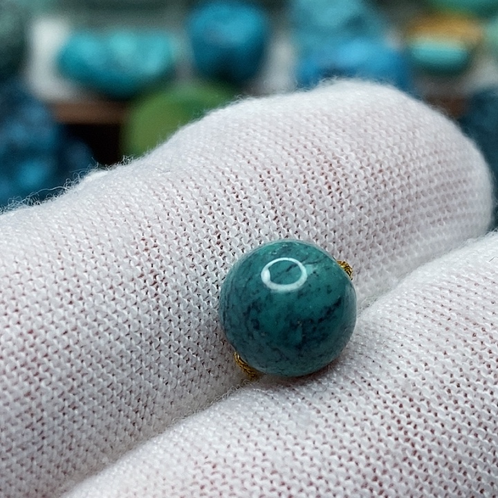 绿松石未镶嵌天然原矿 地大质检