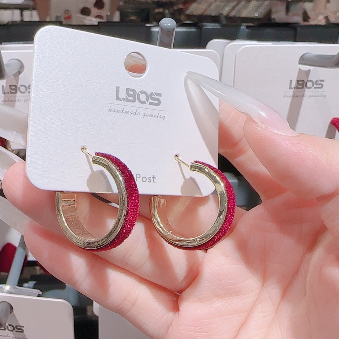 锆石铜合金925银耳环