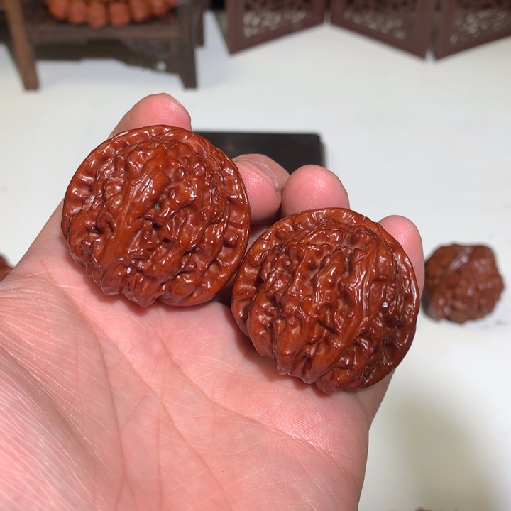 文玩核桃把件白狮子18