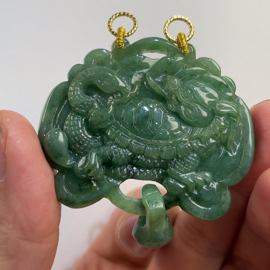 翡翠未镶嵌吊坠(赠链)代编织