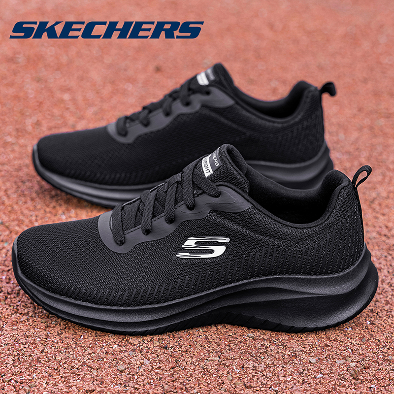 Skechers斯凯奇女鞋时尚休闲鞋新款夏季黑武士运动鞋透气网面跑鞋商品图