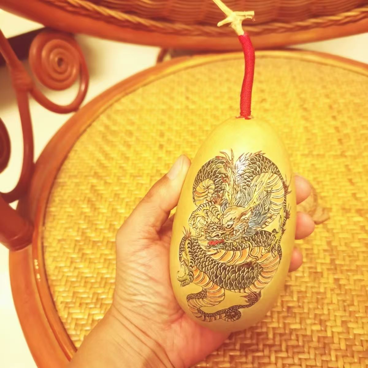 【直播间选品链接】二蛋手工葫芦工艺品把玩摆件个性手工小葫芦3号