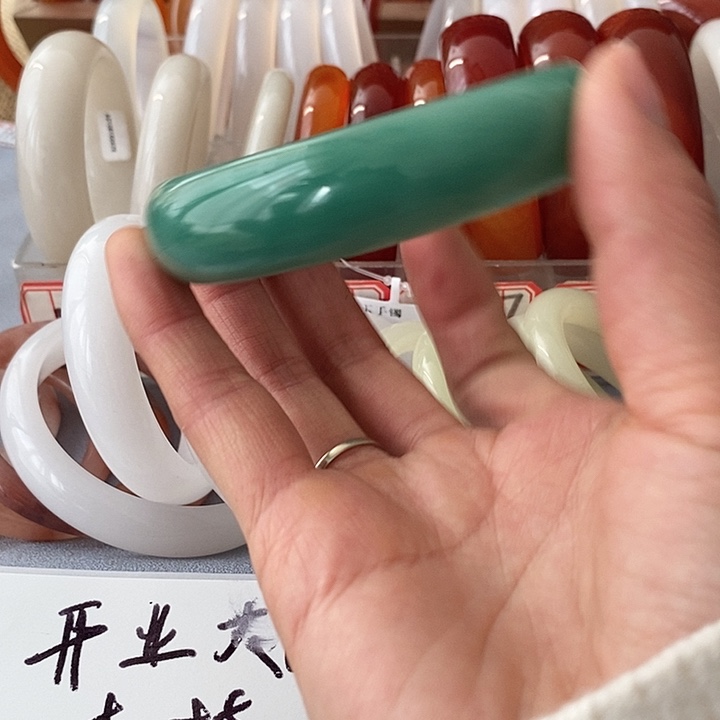 东陵石手镯合金东陵玉手镯62圈口