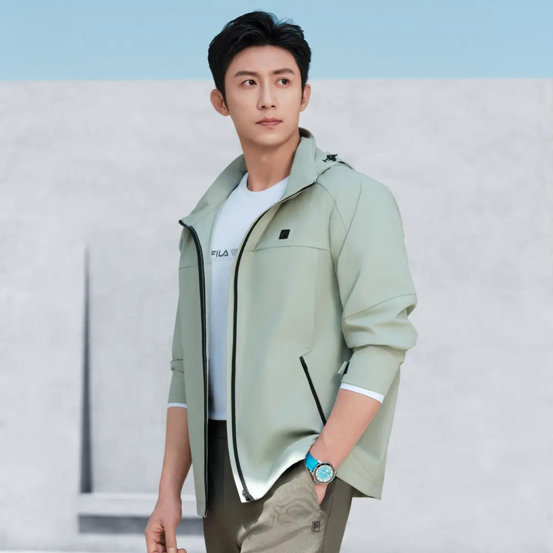 Fila/斐乐25新款男士运动休闲梭织上衣可拆卸连帽外套秋冬穿搭