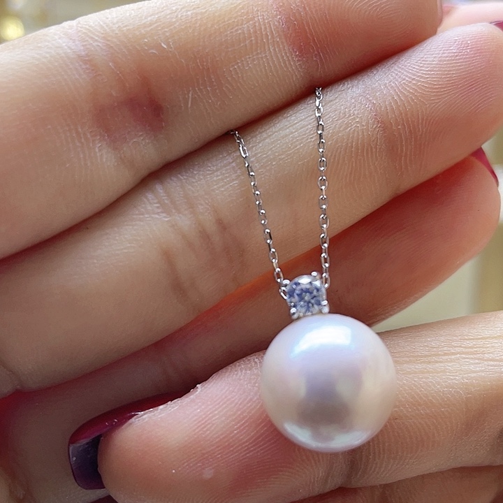 淡水珍珠颈饰银S925镶嵌