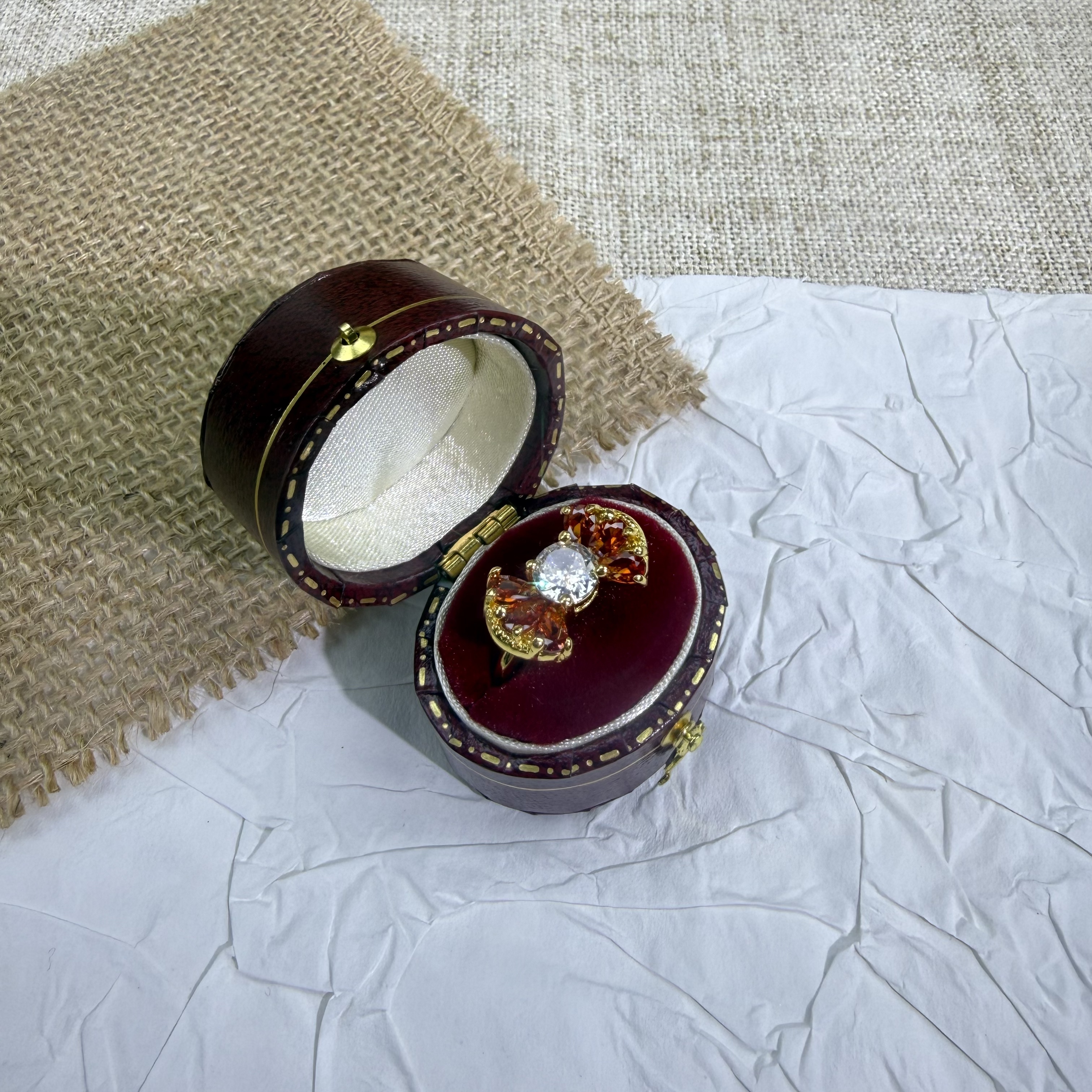 铜合金戒指  铜合金锆石戒指 铜合金锆石戒指【轻奢精品】