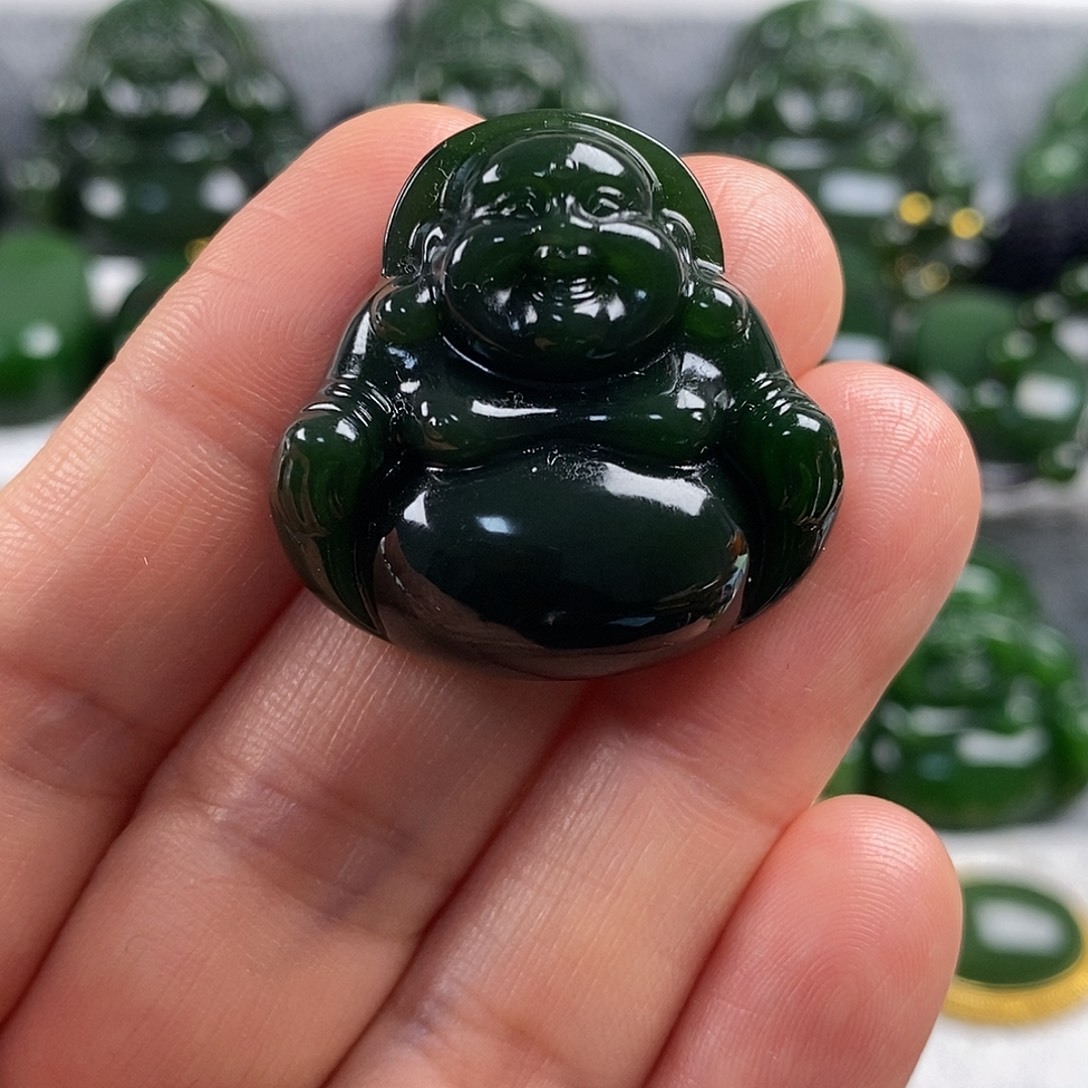 和田玉（碧玉）未镶嵌颈饰30mm