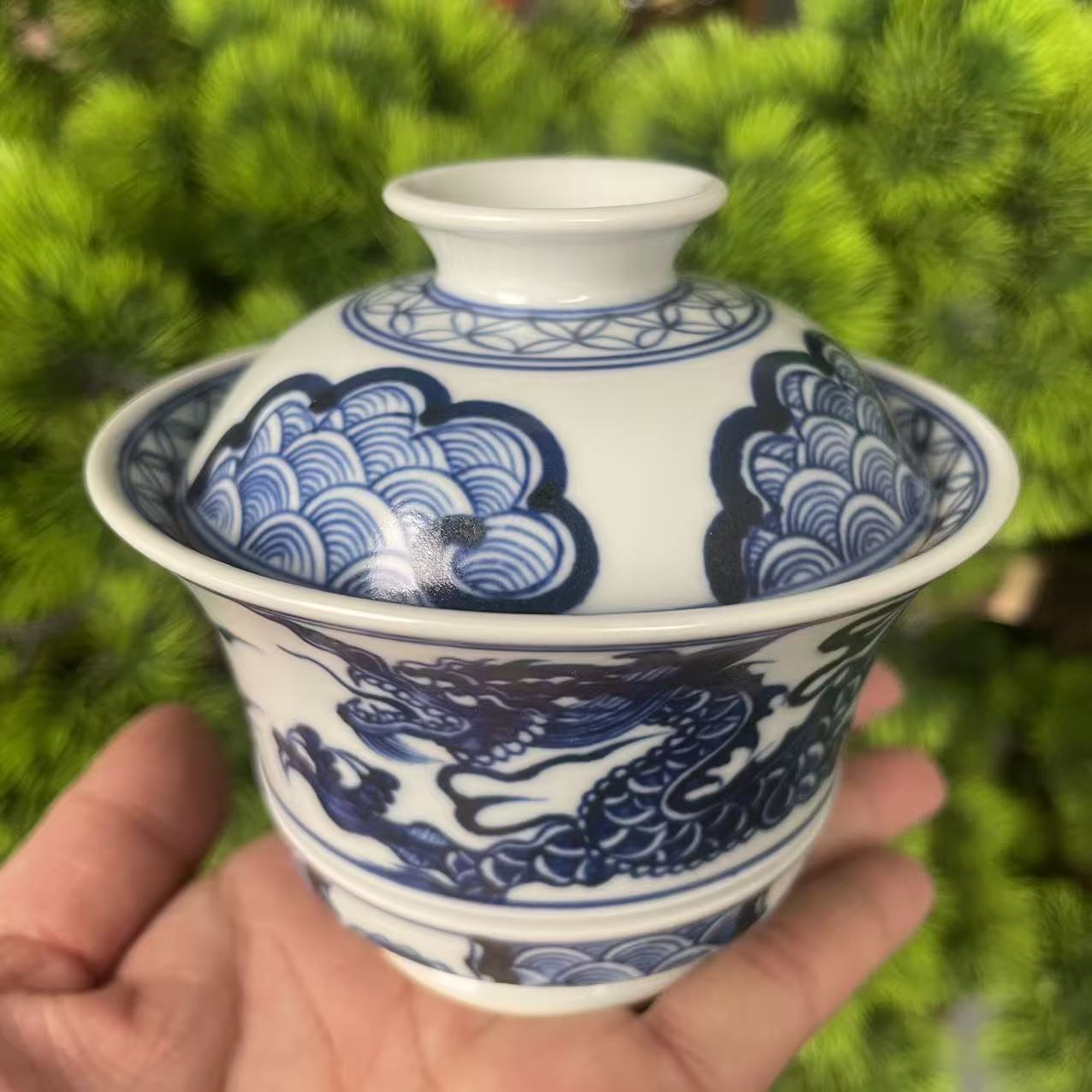 祥云龙-二才盖碗 150ml-AA1403