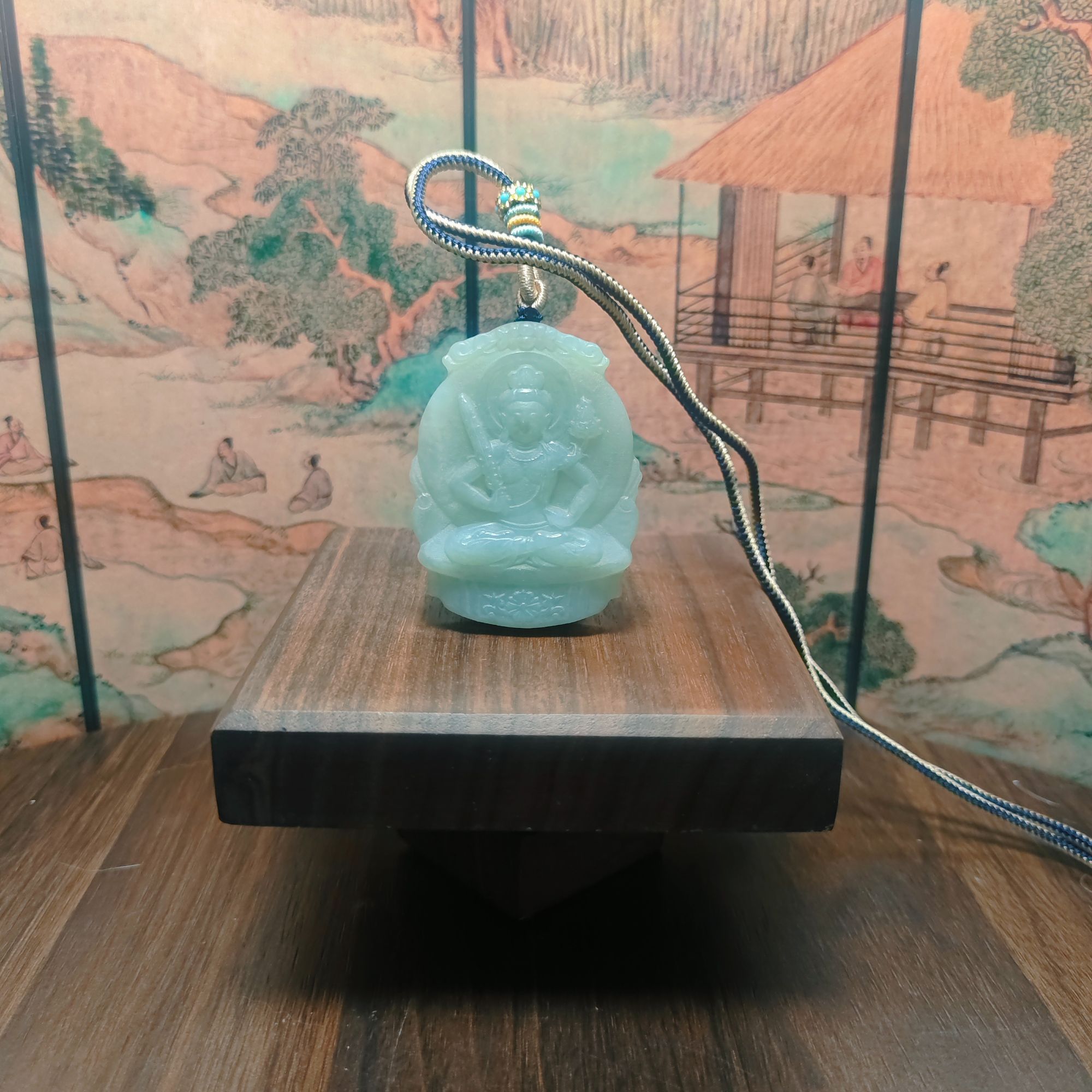 E和田玉虚空藏菩萨吊坠0639