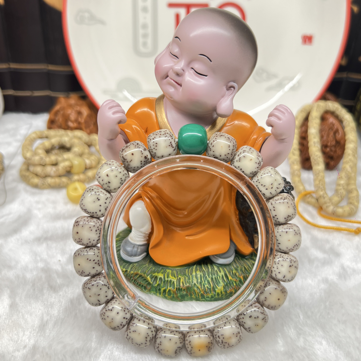 11石玉料大留白小细星海南原生态星月菩提手串