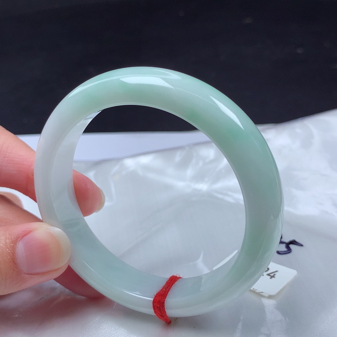翡翠未镶嵌手镯57圈s1324