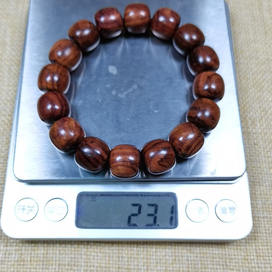 黄花梨/降香黄檀手串/手链幽**香海黄老料1314规格手串