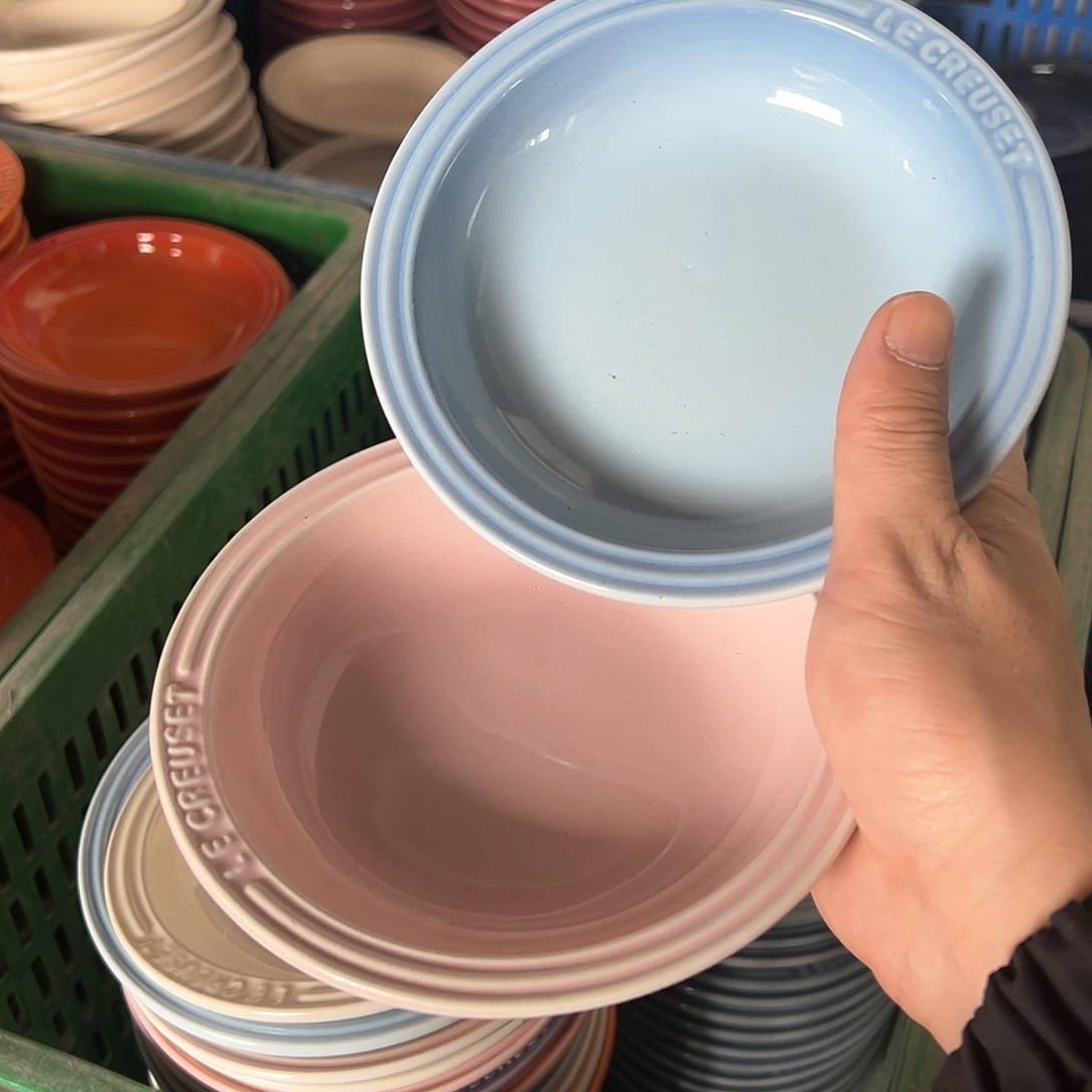 陶瓷 瑕疵 小草帽 天蓝色 马卡龙粉