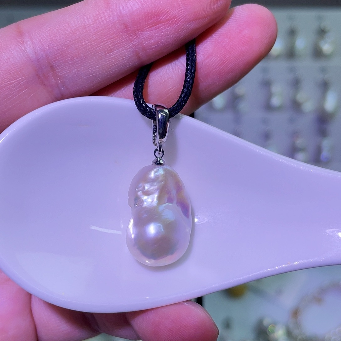 合金淡水珍珠天然淡水珍珠吊坠