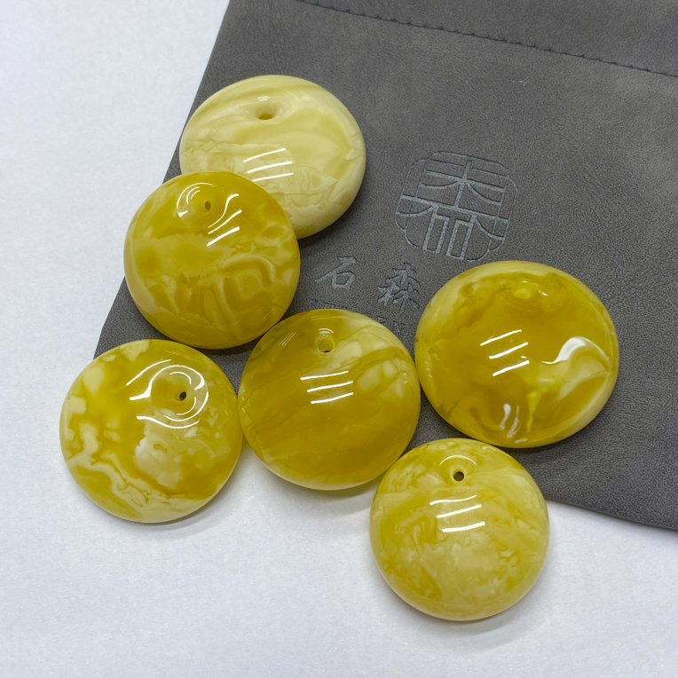 天然蜜蜡俄料满蜜满蜡白花浓蜡妖花吊坠公主扣