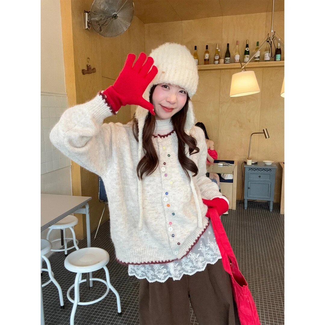 【801-850】秋冬新款女毛衣宽松慵懒风