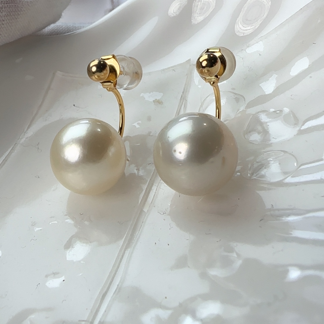 银S925镶嵌耳饰海水珍珠
