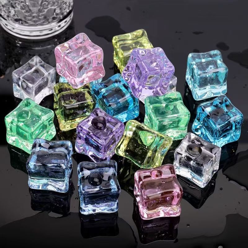 【暗夜星河色系】夜光细闪冰块 Diy手工摆件