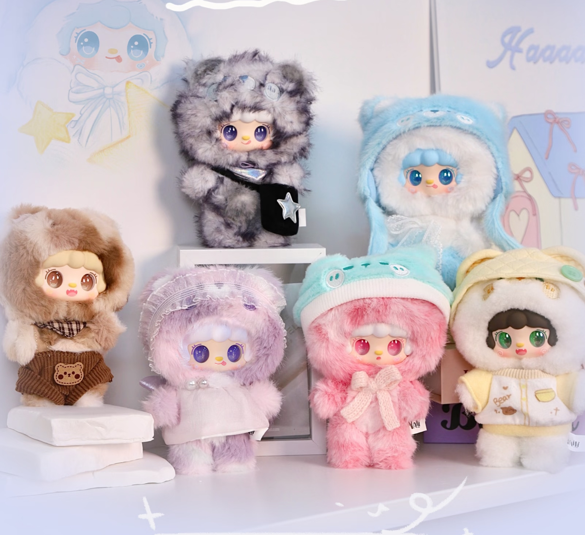 （欧欧）氧氧Yooki小熊冬眠计划系列毛绒盲盒潮玩公仔挂件