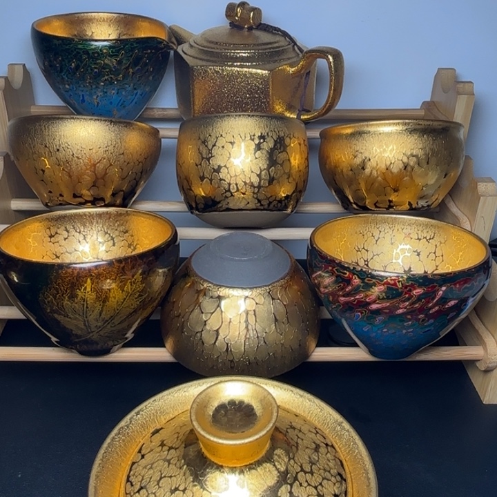 倒***亮茶盏易象建盏的盏