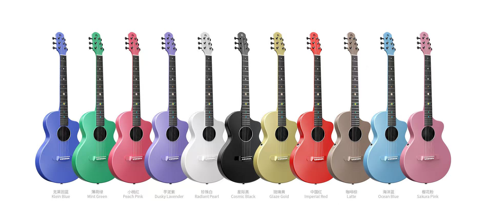 38寸碳纤维民谣吉他学生初学演奏乐器入门渐变适用，专业新手手感