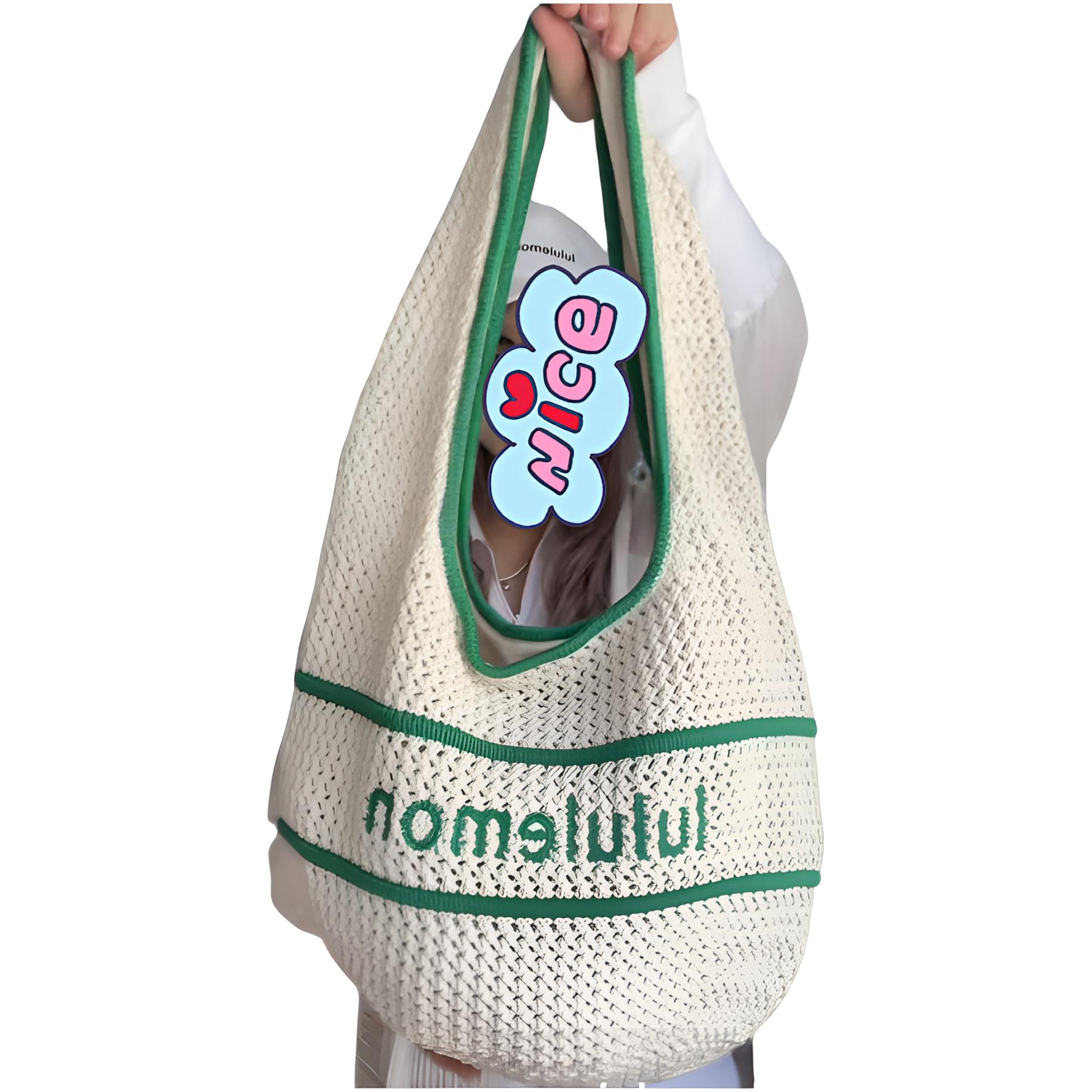 lululemon/露露乐蒙Cotton Crochet Shoulder Bag 7L度假风编织包