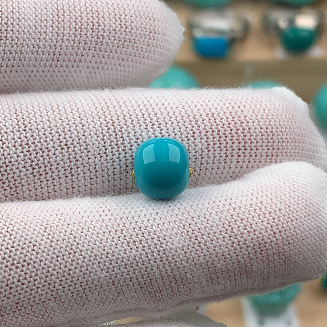 绿松石玉化老型8mm未镶嵌