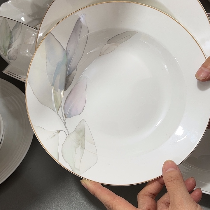 瓷片微瑕骨瓷盘两个春意