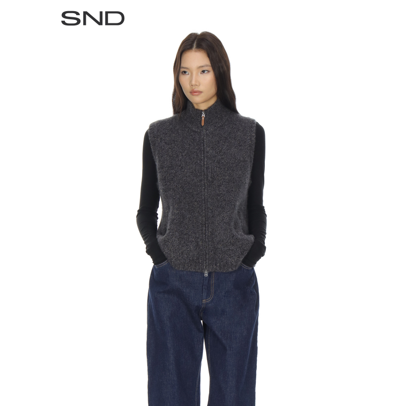 SND【IMMI 设计师品牌】SND AW25 拉链立领ZZ马甲女款