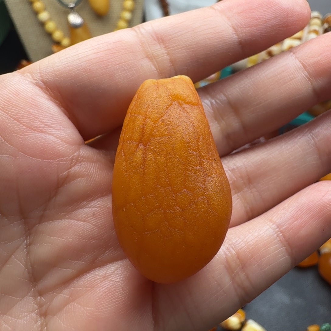 琥珀裸石未镶嵌柚*海漂原石