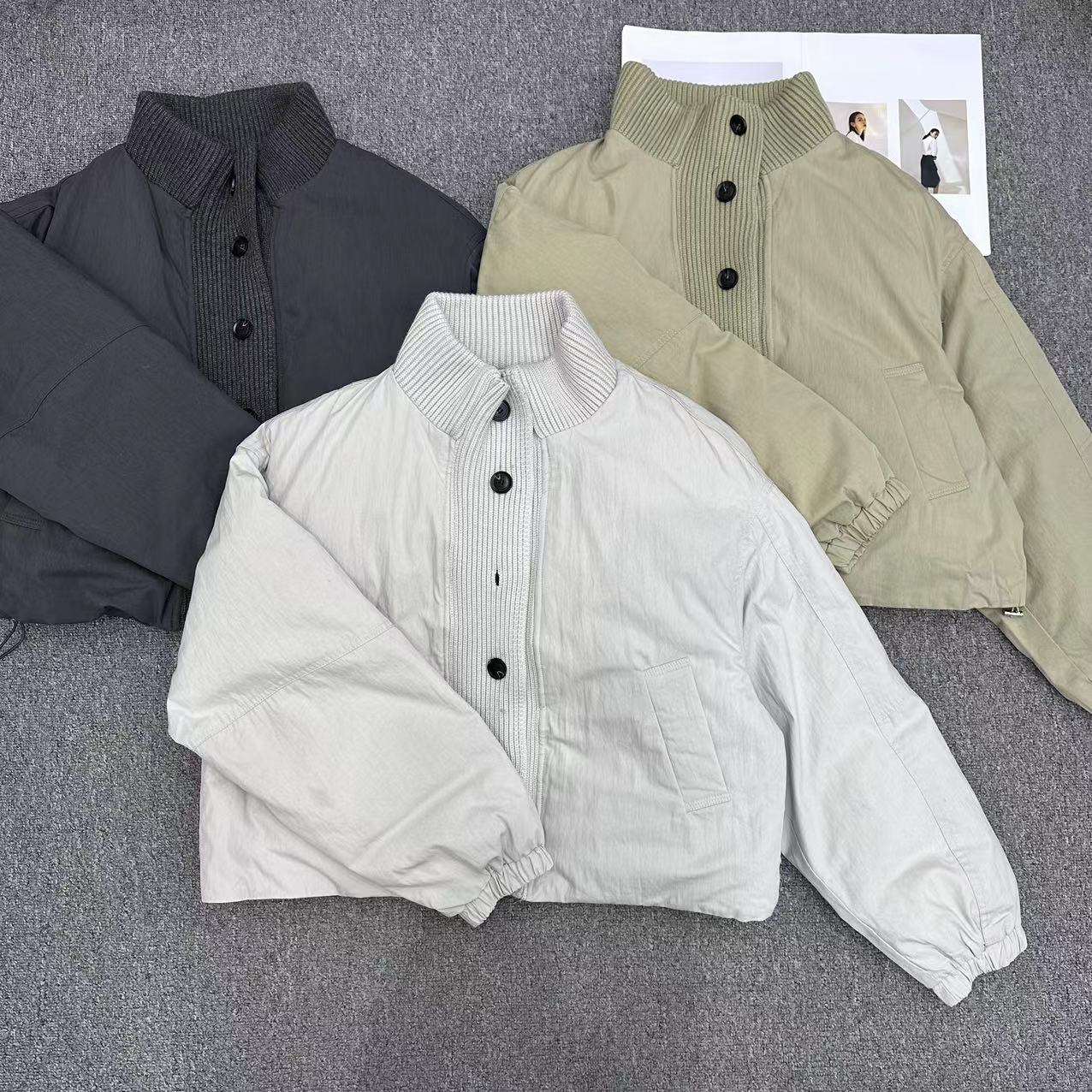 【周周家】6987濮院冬季鹅绒服外套撞色女士街头风短款