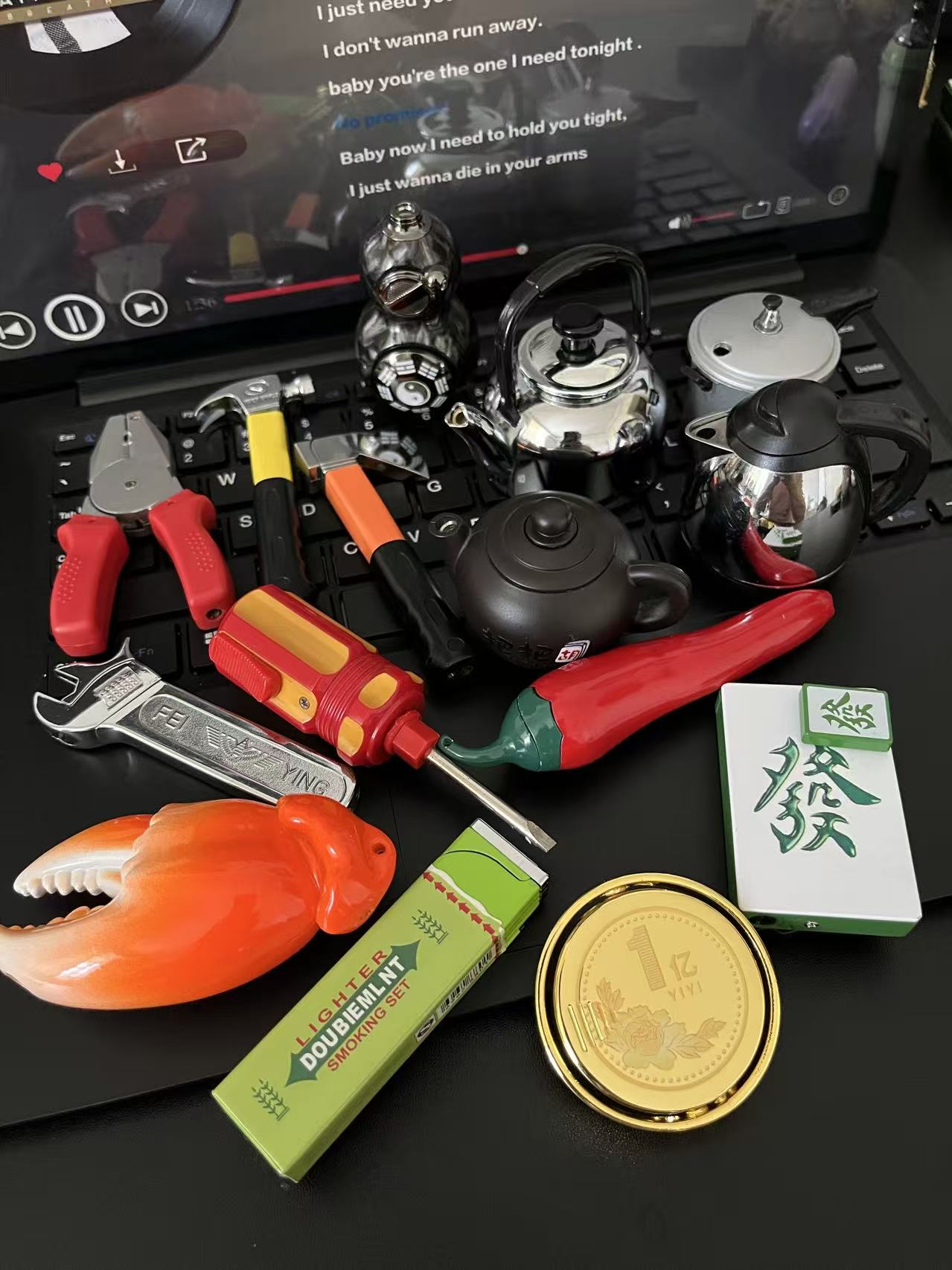 (传说级奇葩打火机最全合集）扳手斧头锤子老虎钳铁定壶把胡打火机