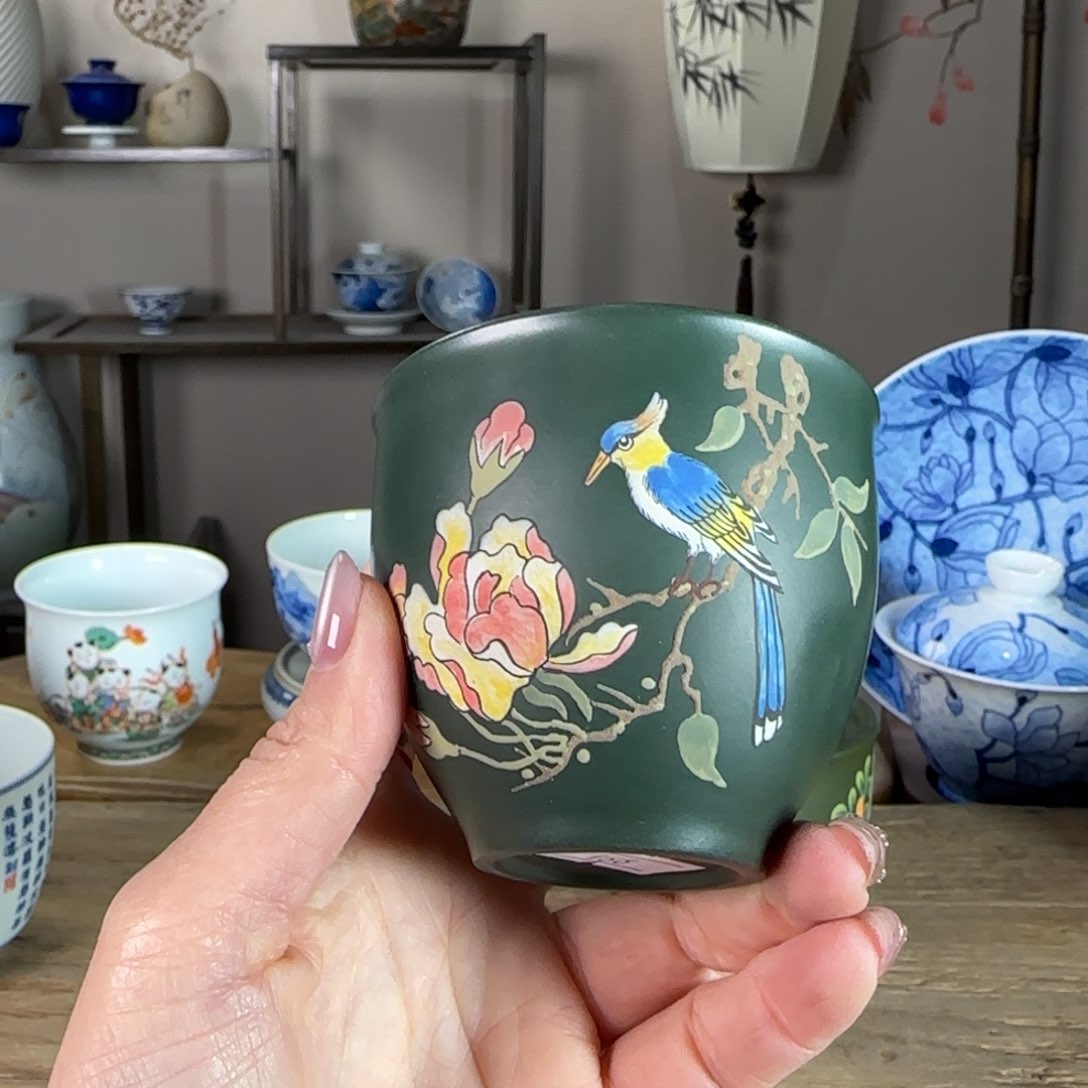 杯景德镇陶瓷柴烧多人