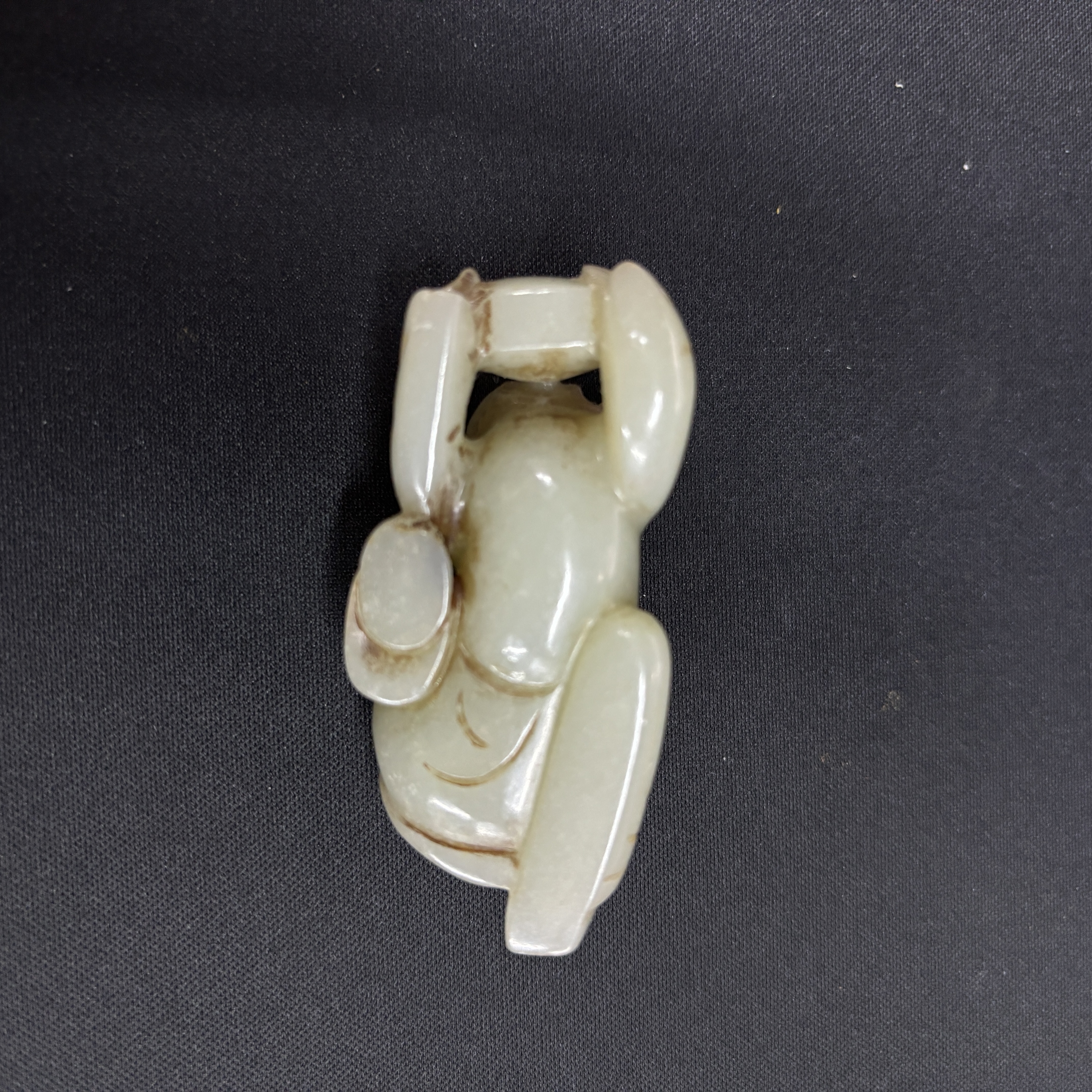 清代和田玉童子花件-NX