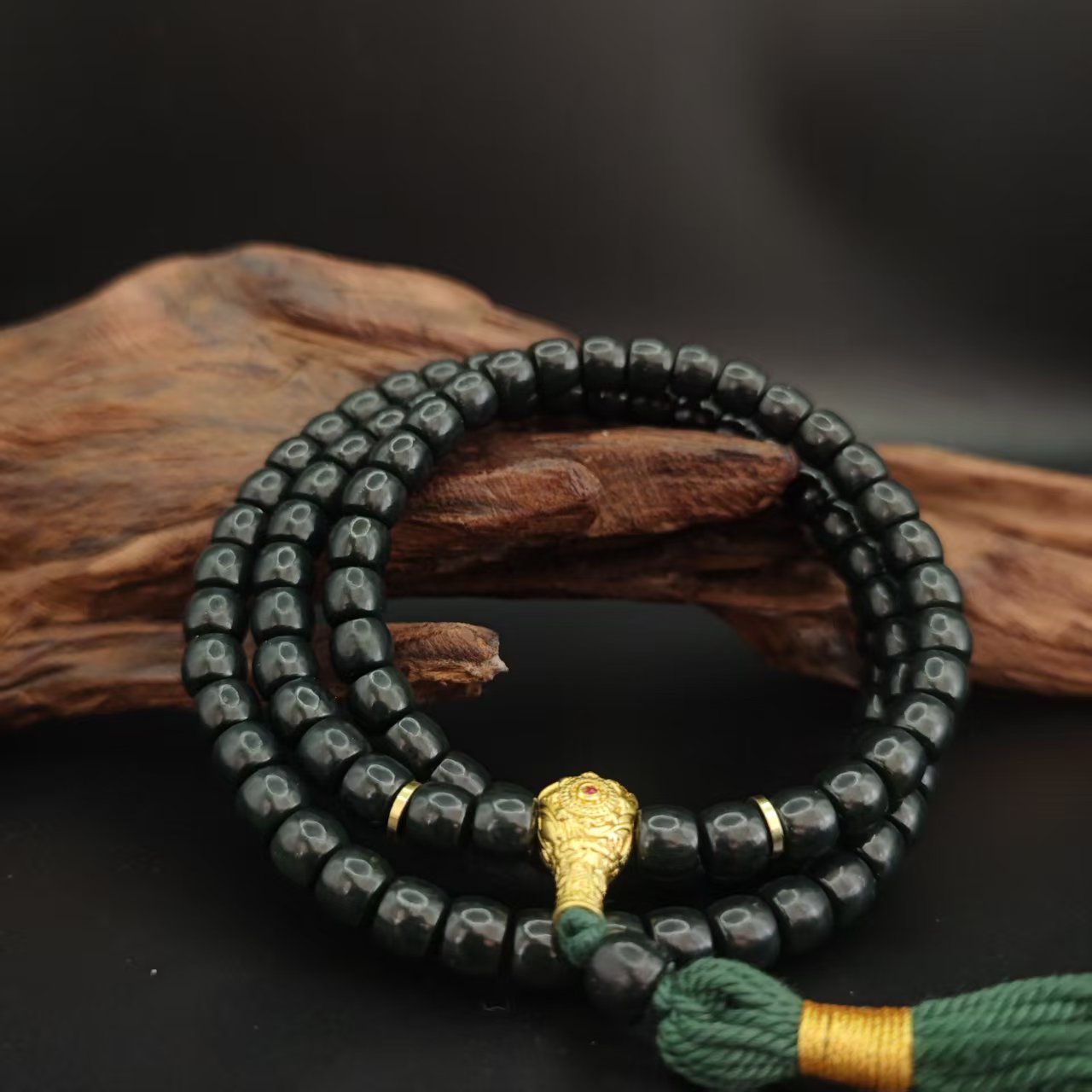 Z和田玉桶珠项链（108）0583