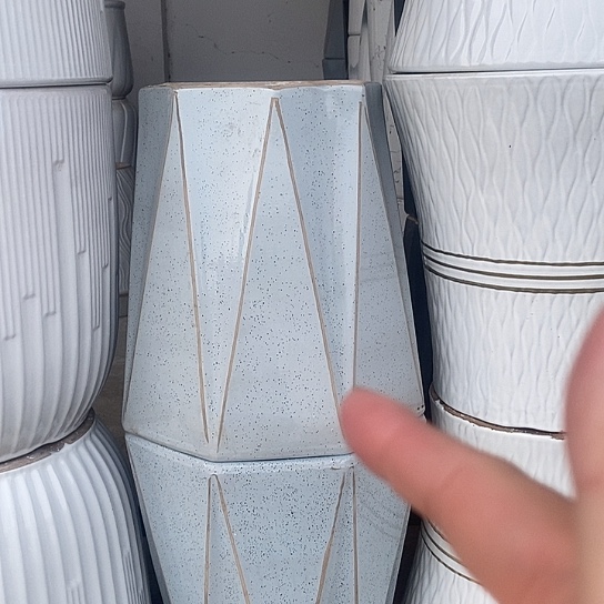 陶瓷花盆大理石一套