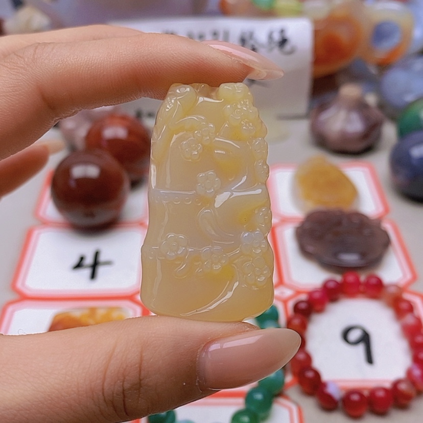 【闪购商品】未镶嵌玛瑙/玉髓珠宝半成品编****7