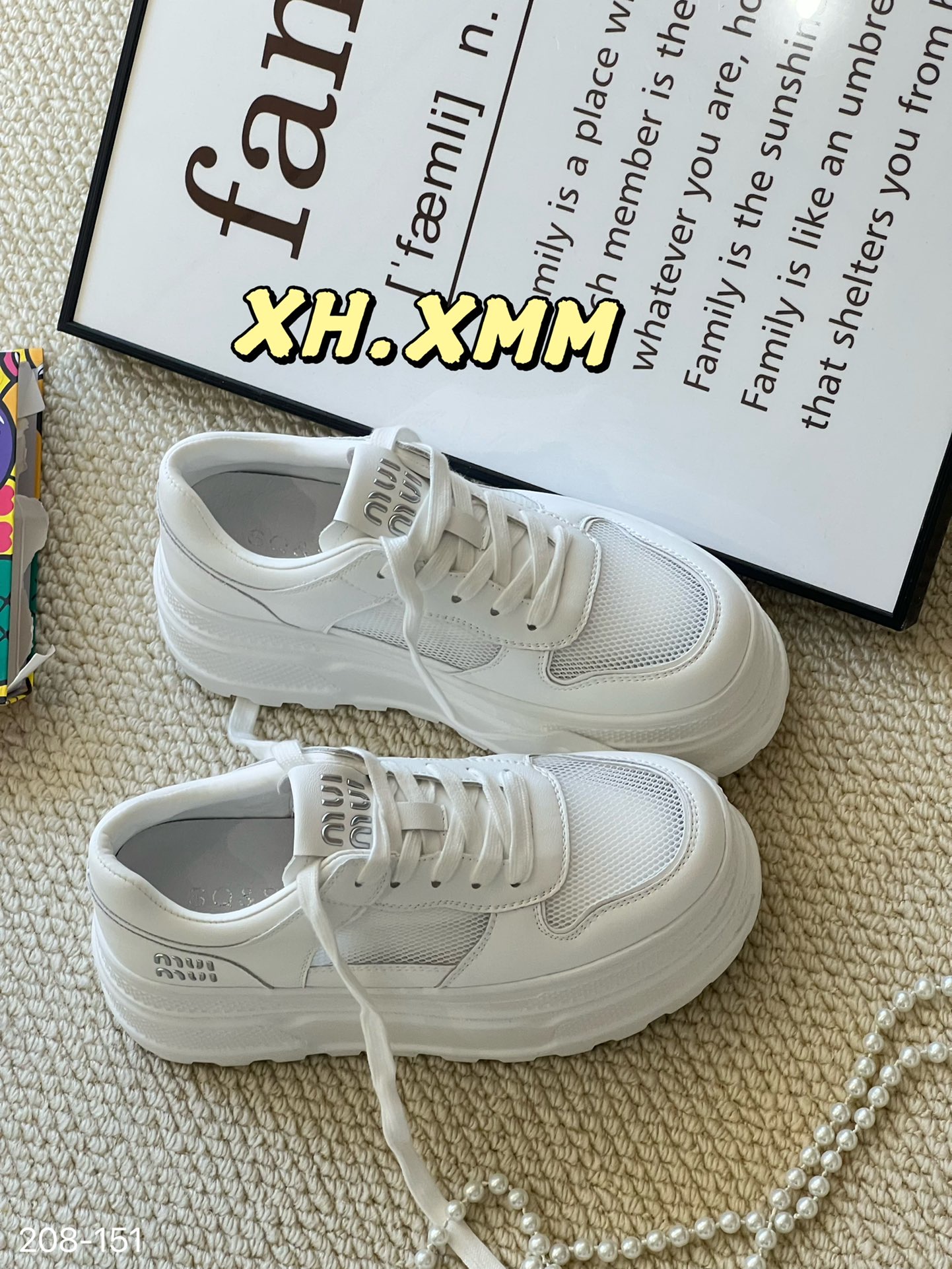 208-151小白鞋女ins新款爆款夏季百搭厚底增高显脚小超火板鞋子