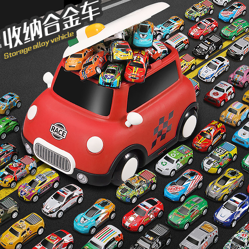金属小汽车车男孩3-6岁回力车益智惯性男儿童玩具车30pcs
