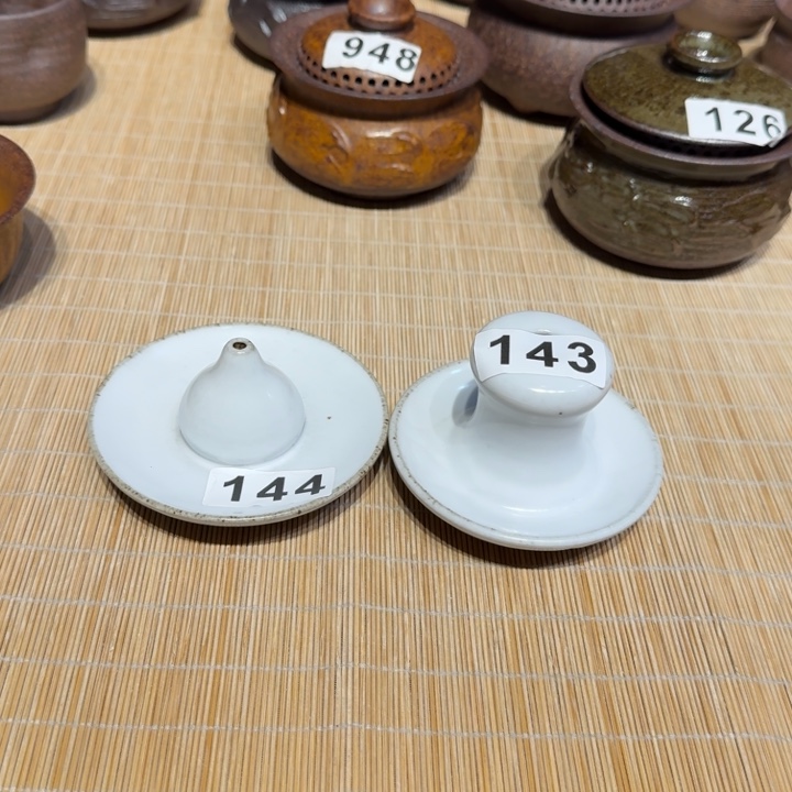 杯粗瓷茶具素胎无釉盖碗