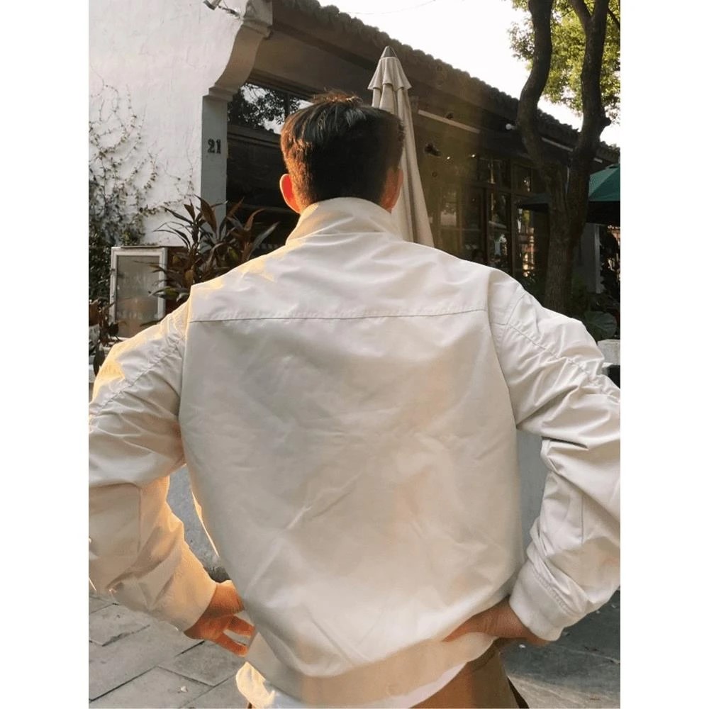 美式工装三防立领外套男女宽松教练夹克飞行员潮流休闲男冲锋衣