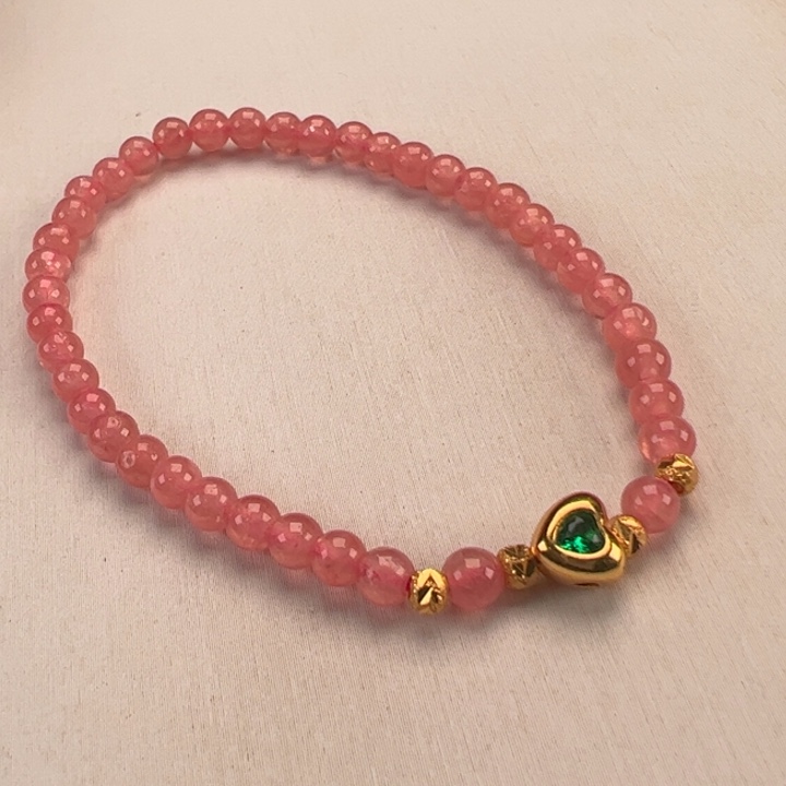 菱锰矿（红纹石）手串未镶嵌