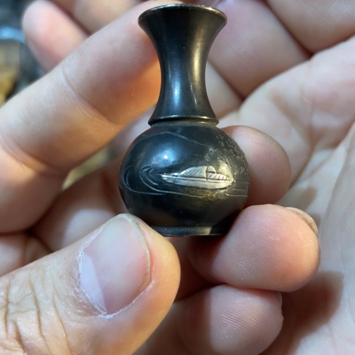 茶桌摆件铜材质金工香差