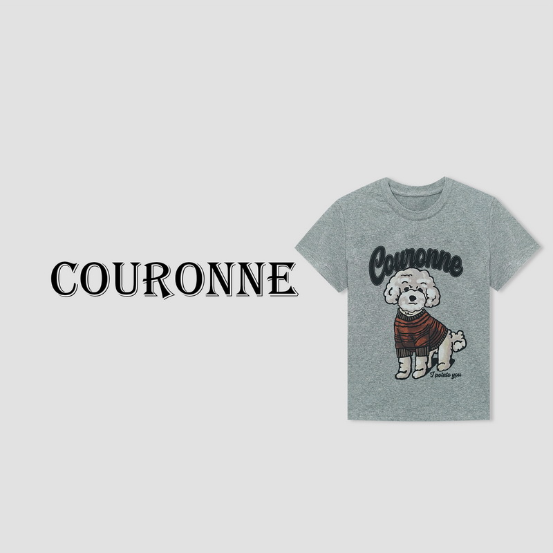 【小熊】-春夏设计感潮酷卡通小狗修身百搭简约圆领短袖上衣31128