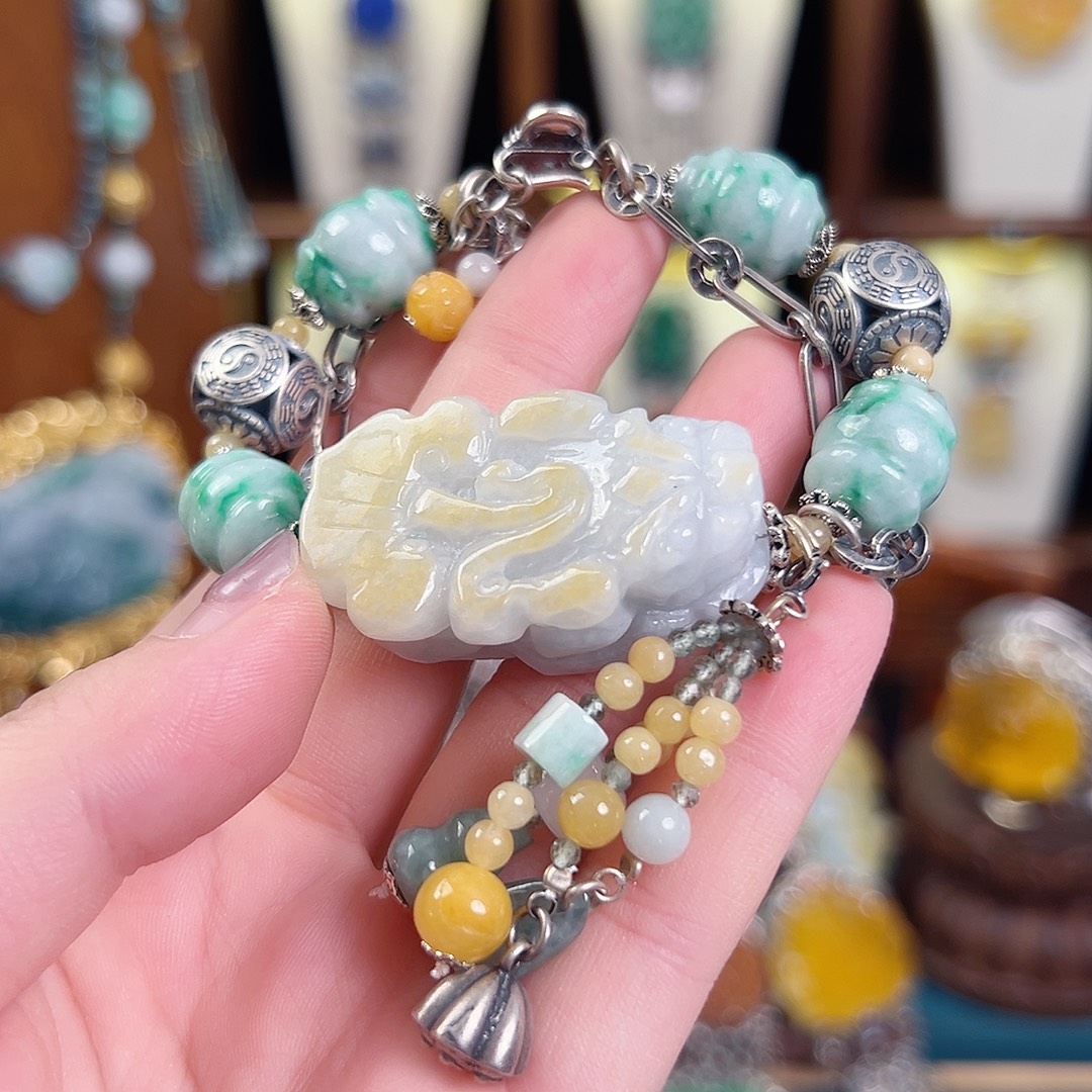 翡翠未镶嵌手链手链