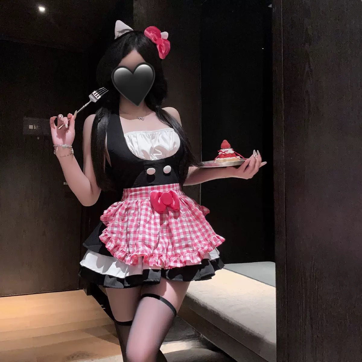 纯欲甜酷日系kitty酱cos软萌挂脖女仆！【伍月柒号！no退no换】