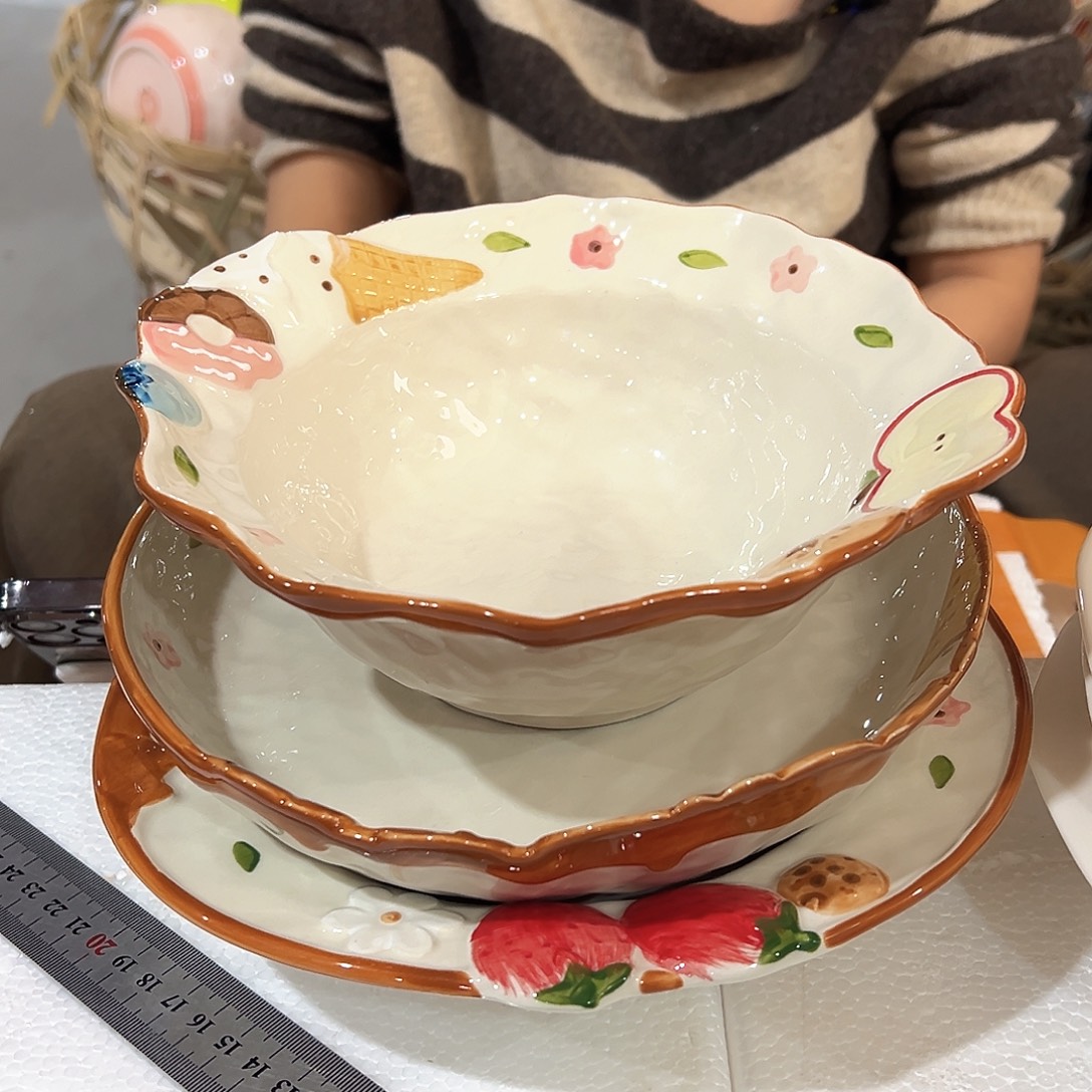 摆件潮州市白塔瓷厂微瑕3件套