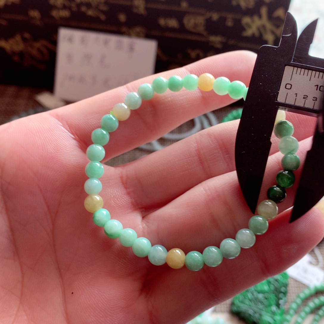 翡翠手链未镶嵌翡翠珠链