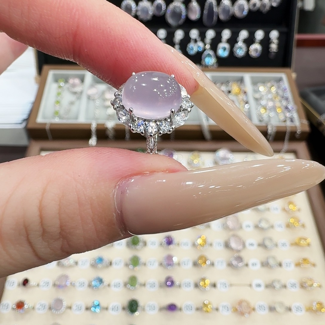 头***)戒指萤石银S925镶嵌