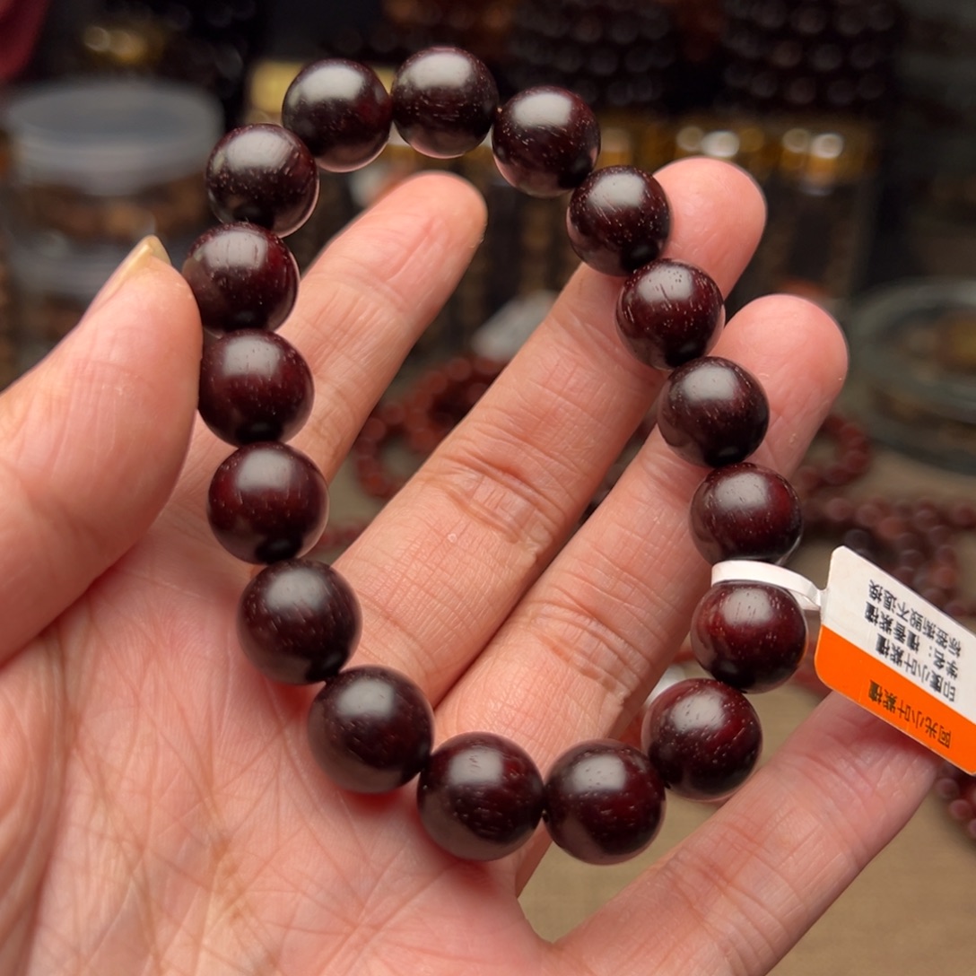 檀香紫檀（小叶紫檀）手串/手链1.2原汁原味泥料包浆款